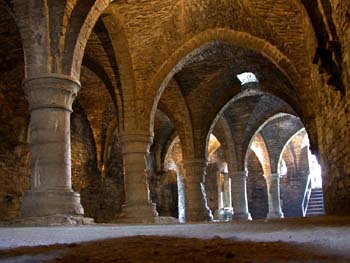 Vaulted interior of Castle Gravensteen